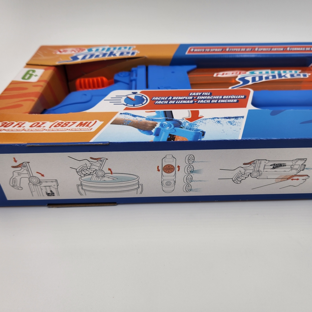 NERF Super Soaker Flip Fill Water Blaster - Blue and Orange - Picture 10 of 12